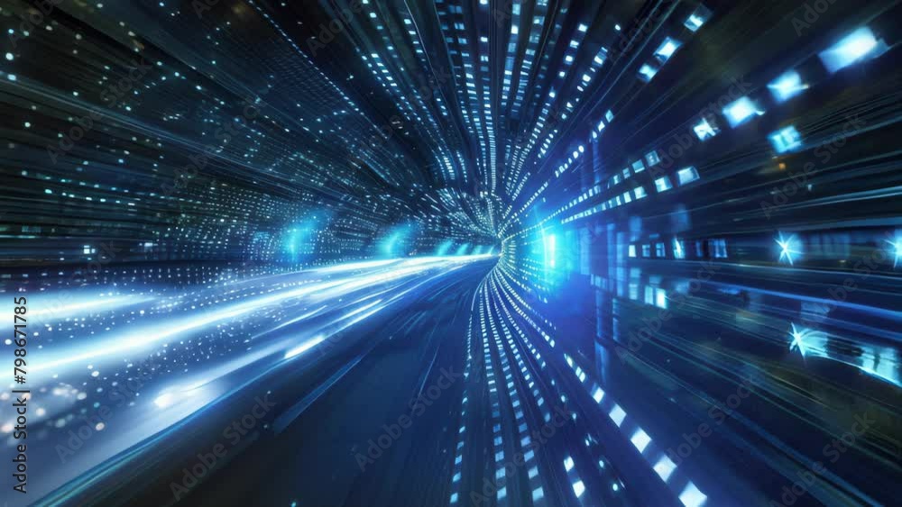 Futuristic tunnel with glowing neon lights. 3D Rendering Futuristic tunnel with glowing neon lights. 3D Rendering