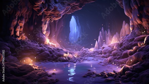 Whispers of Light in the Enchanted Cavern