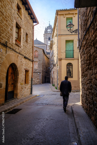 Detail of one of the streets of the historic center of the village of Moia (Spain) © MIMOHE