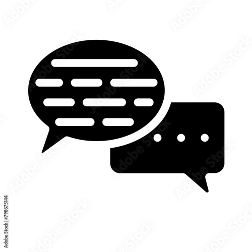 chat illustration in solid style