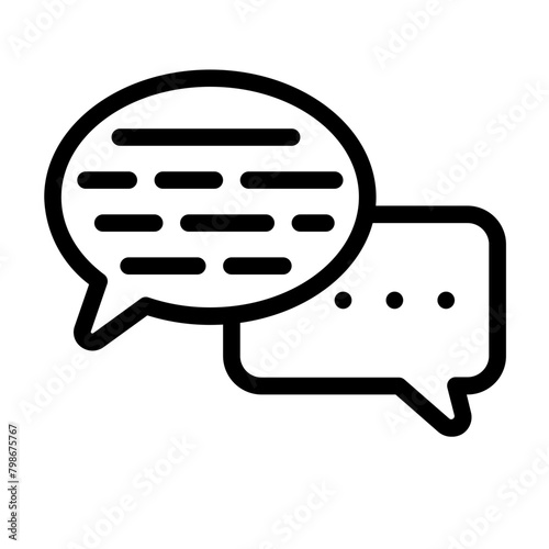 chat illustration in line style