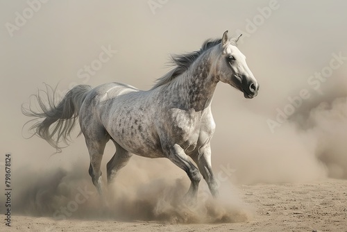 Power and Grace  A Grey Horse s Desert Performance