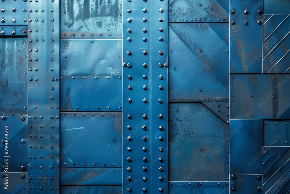 Abstract Blue Metal Panel Design for Modern and Industrial Decor � Metallic Textures and Structural Patterns for Innovative Aesthetics Abstract Blue Metal Panel Design for Modern and Industrial Decor � Metallic Textures and Structural Patterns for Innovative Aesthetics