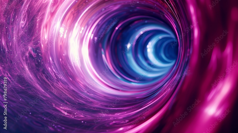 Purple and pink swirl with a glowing centre.