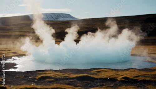 Geyser erruption Iceland