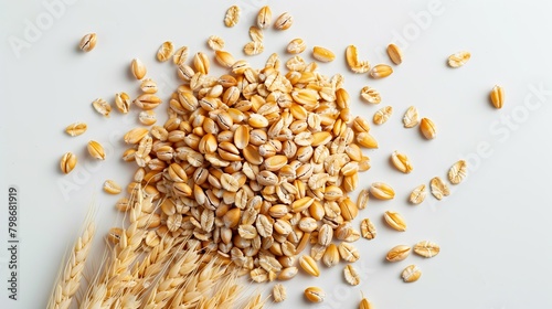 Grains and Ears of Wheat, Golden Harvest, Agriculture Concept