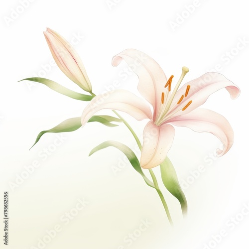 A watercolor painting of a lily.