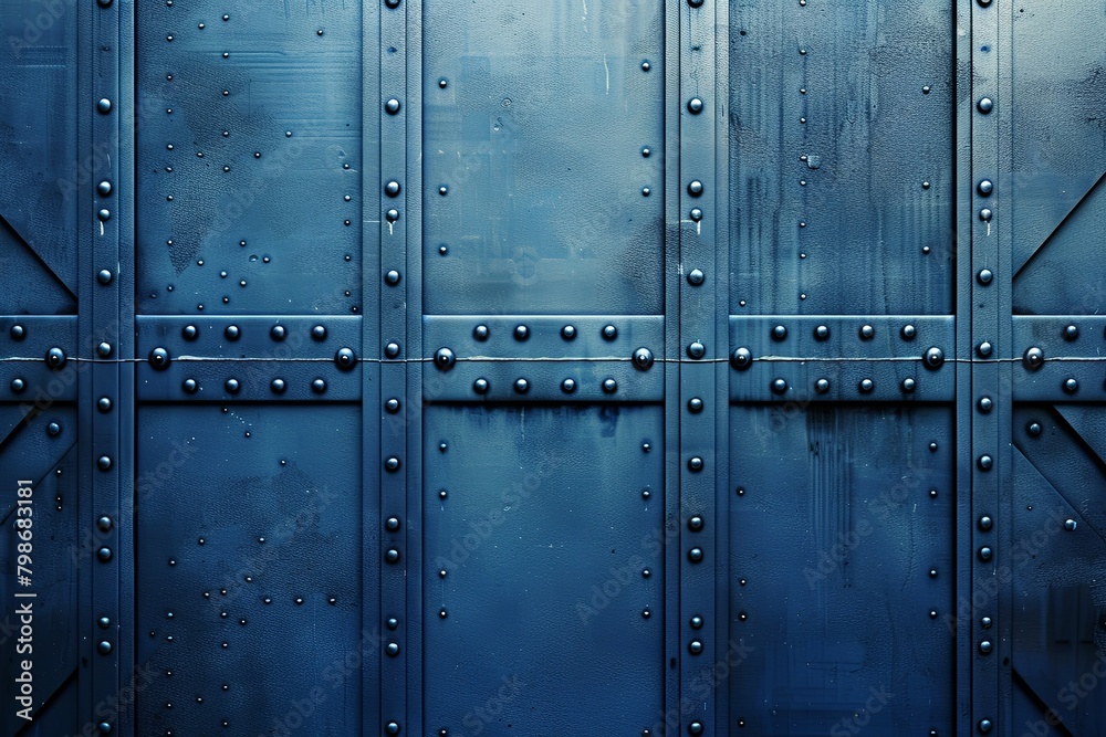 Blue Metal Abstract: Innovative Designs in Industrial Metallic Background