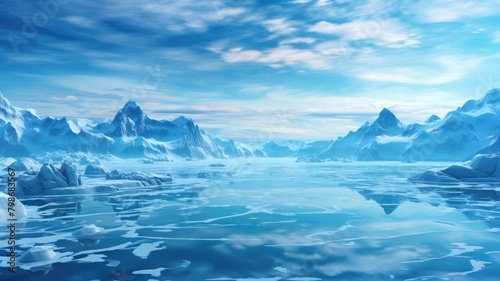 Arctic Elegance: Frozen Landscape at Dawn
