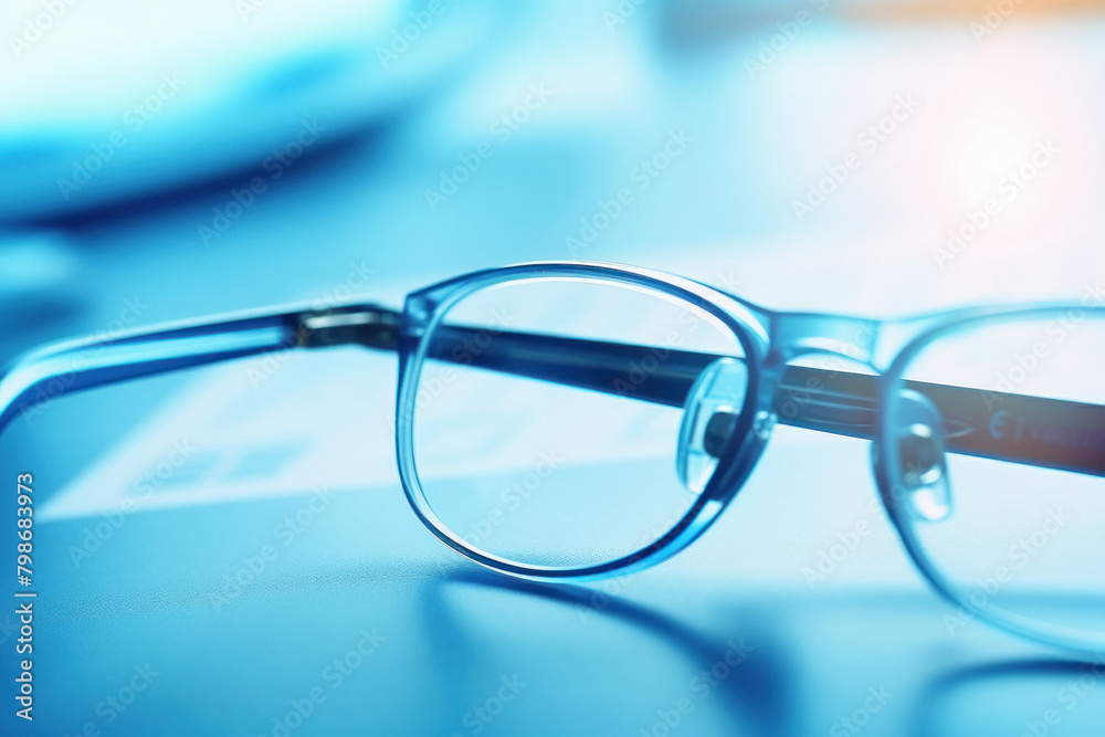 closeup view of colored eyeglasses closeup view of colored eyeglasses