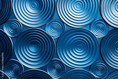 Blue Metallic Circular Modern Abstract Metal Texture Background Design