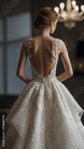 Chic Sophistication: Open Back Bridal Gown