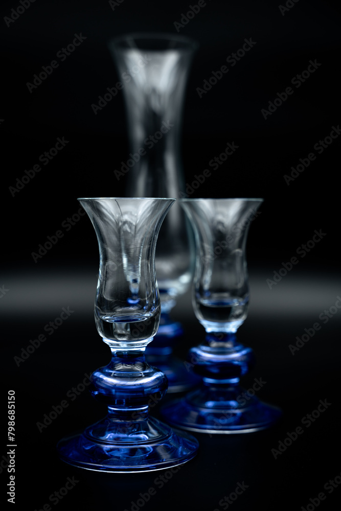 empty glass on black empty glass on black