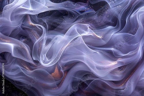 Lavender Ethereal Patterns: Whispering Smoke in Mystic Void