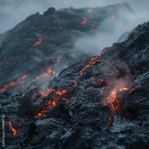 volcanic hot springs and breathtaking lava flows photo
