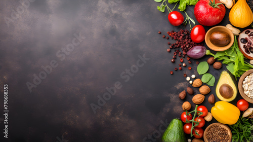 Healthy food background. Concept of Healthy Food