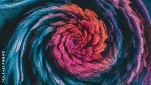 A visually stunning abstract texture featuring a swirl of vibrant colors