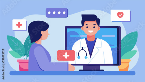 A doctor meeting with a patient via video call demonstrating the costsaving potential of telemedicine and remote consultations.