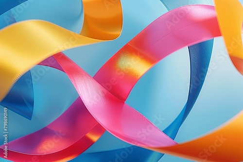 Vibrant Ribbon Swirls: Modern Fluid Motion Background