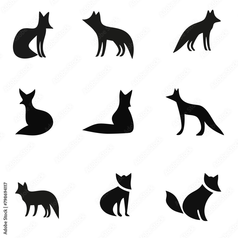 fox silhouette icon symbol