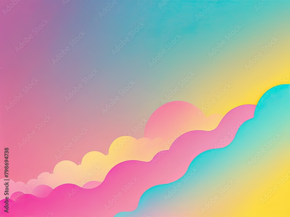 Vibrant waves of color with Generative AI.