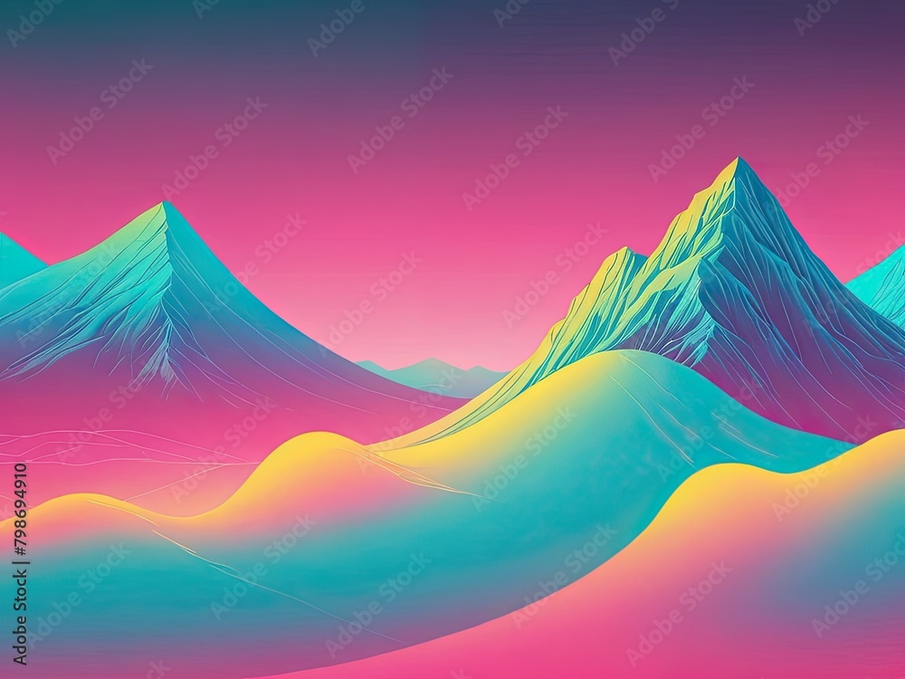 Vibrant waves of color with Generative AI.