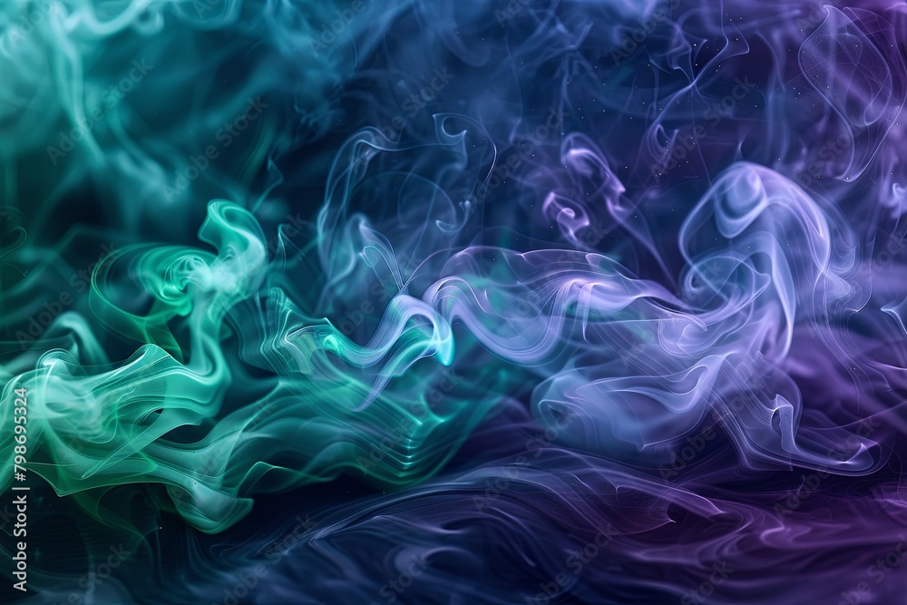 Emerald Gleam: Enigmatic Nights with Iridescent Smoke Patterns Emerald Gleam: Enigmatic Nights with Iridescent Smoke Patterns
