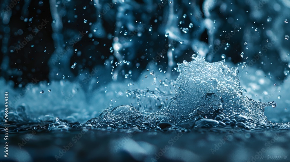 Dynamic Raindrops Splashing on Watery Surface in High Detail Dynamic Raindrops Splashing on Watery Surface in High Detail