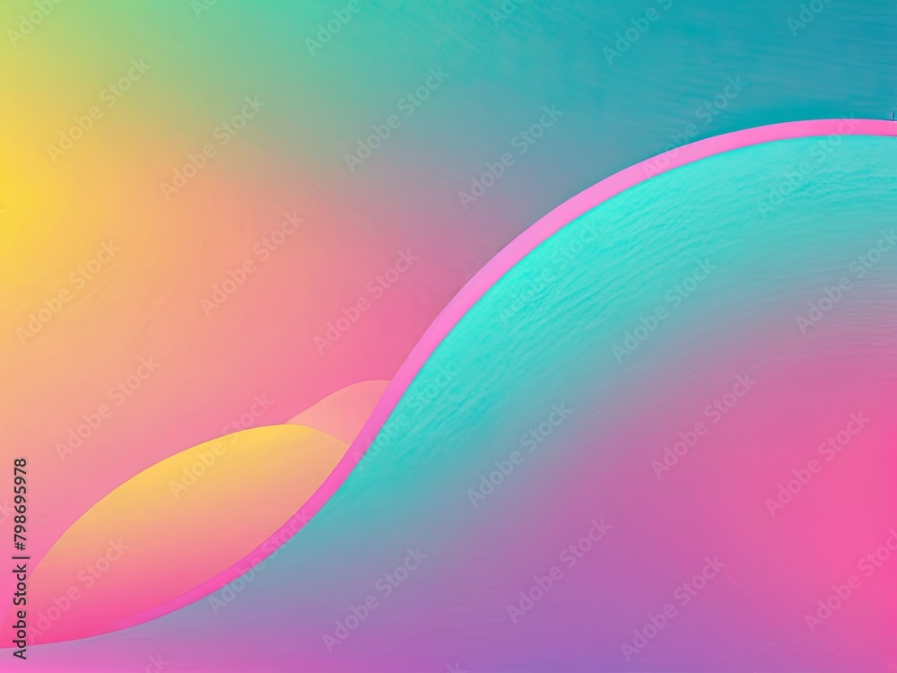 Vibrant waves of color with Generative AI. - obrazy, fototapety, plakaty 
