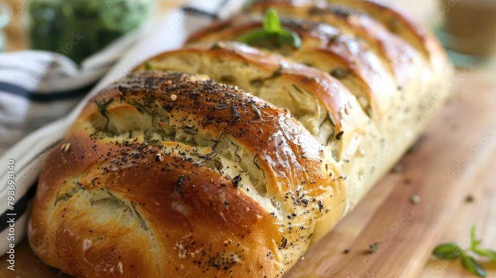 Low temperature ripened basil sourdough bread Low temperature ripened basil sourdough bread
