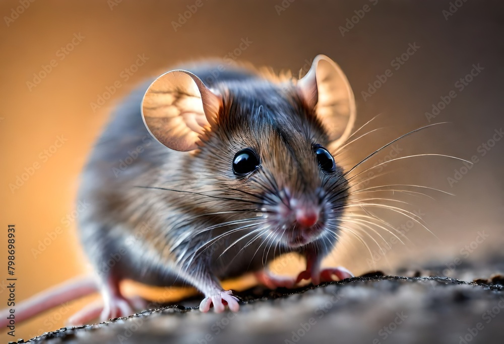 a macro closeup view of cute tiny mouse a macro closeup view of cute tiny mouse
