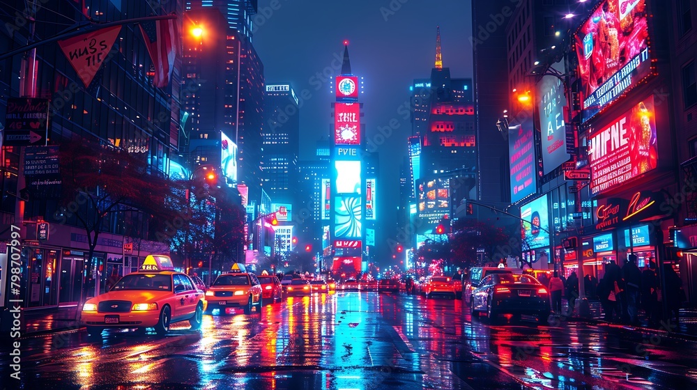 A vibrant neon sign interpretation of the USA flag, glowing brightly against a bustling nighttime cityscape, providing a modern and energetic urban vibe. A vibrant neon sign interpretation of the USA flag, glowing brightly against a bustling nighttime cityscape, providing a modern and energetic urban vibe.
