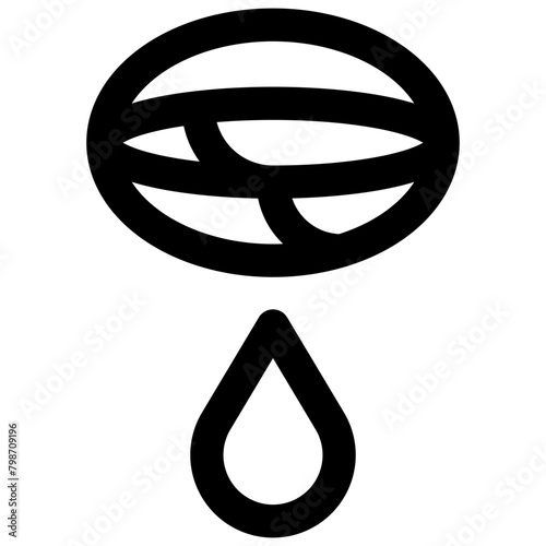 Cocoa liquor. Editable stroke vector icon.