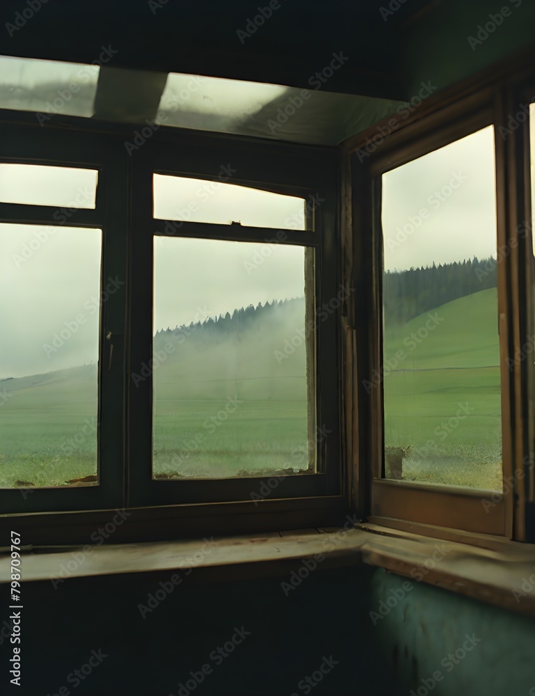 Fototapeta premium vintage, nature, country house, window, camera