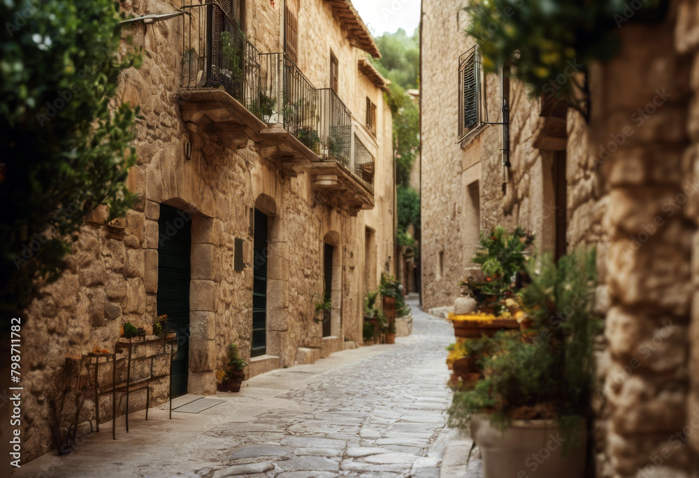 Street Mallorca Valldemossa village