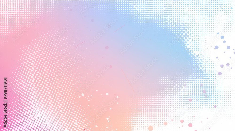 Obraz premium Colorful gradient halftone dotted pattern wave background illustration bright color.
