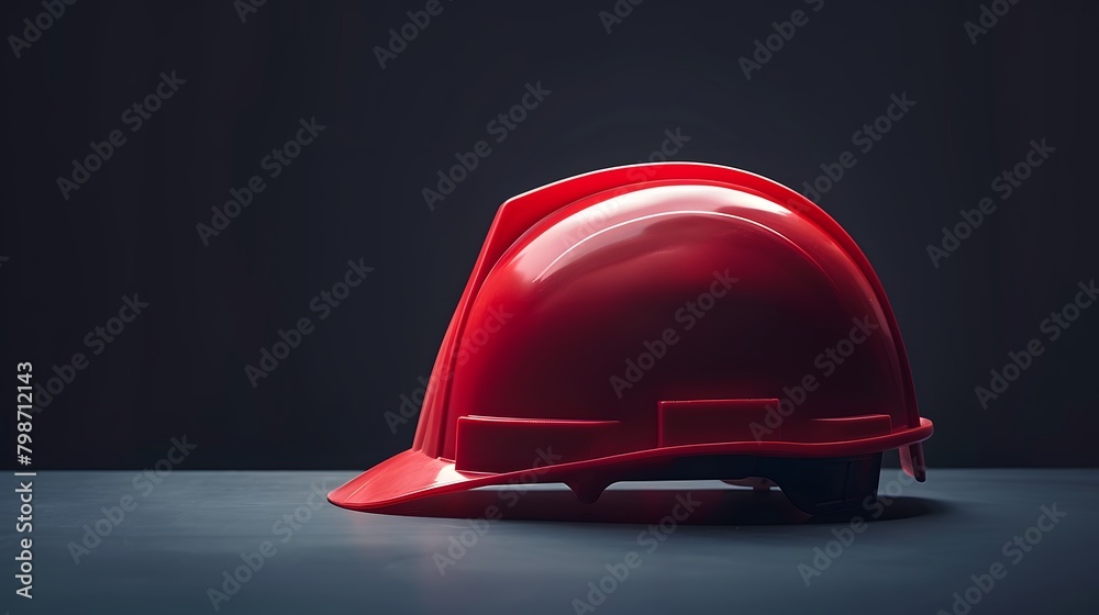 red safety helmet