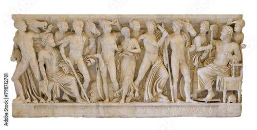 Sarcophagus with scenes from the life of Achilles photo