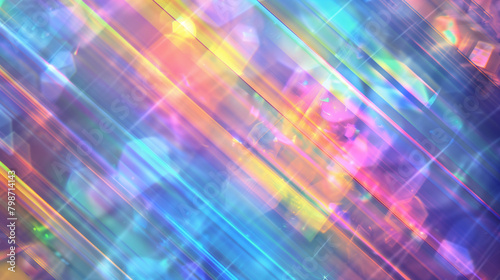 Rainbow prism light abstract background