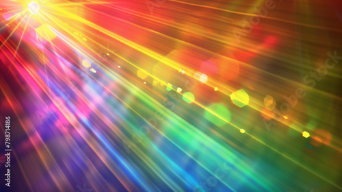Rainbow prism light abstract background