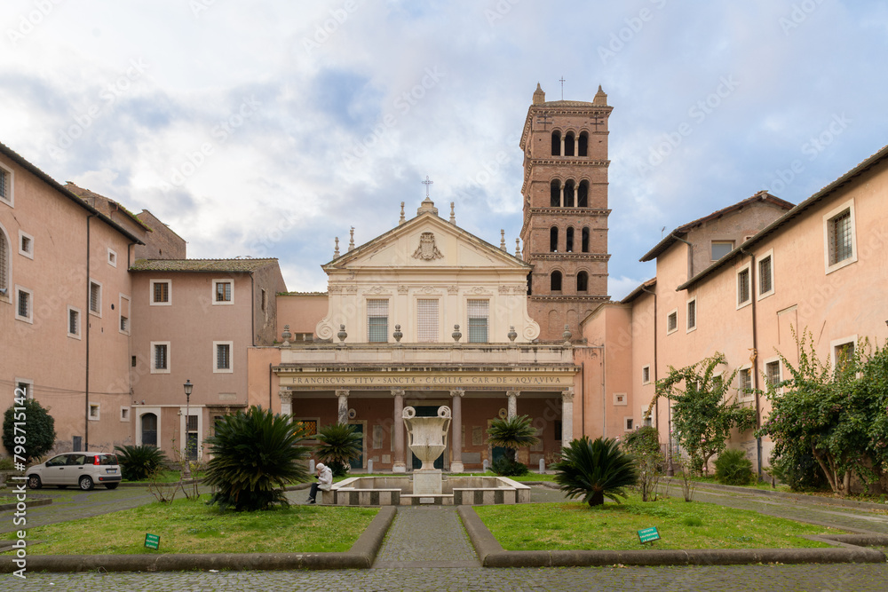 Basilica of Santa Cecilia in Trastevere. Rome