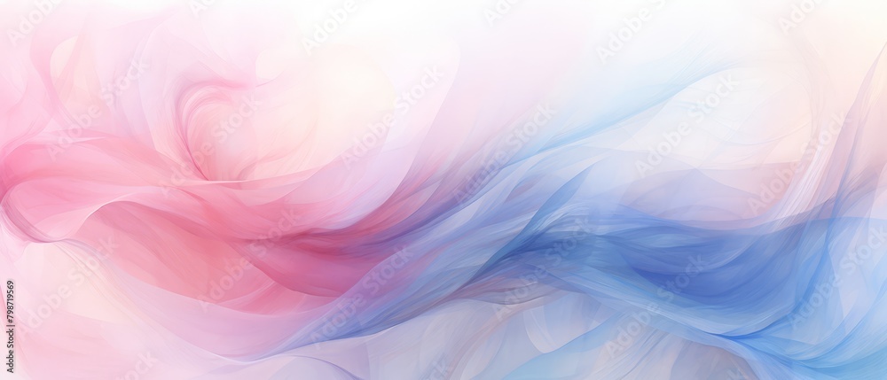 Gentle abstract shockwave with watercolor effects in soft pinks and blues, ideal for wedding invitations or romantic event flyers,