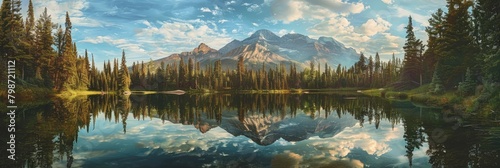 lake western range alpine forest