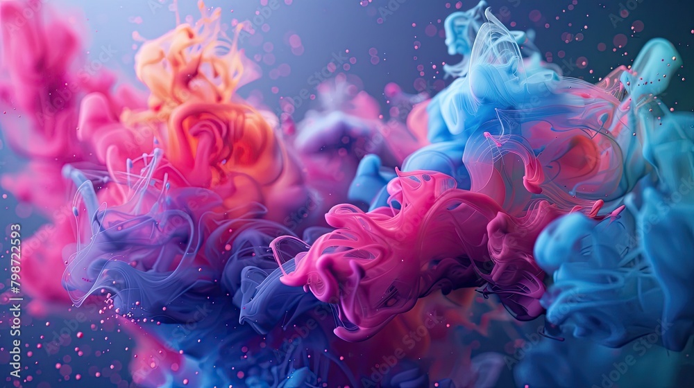 Obraz premium Colorful smoke for backgrounds Color smoke for festivals