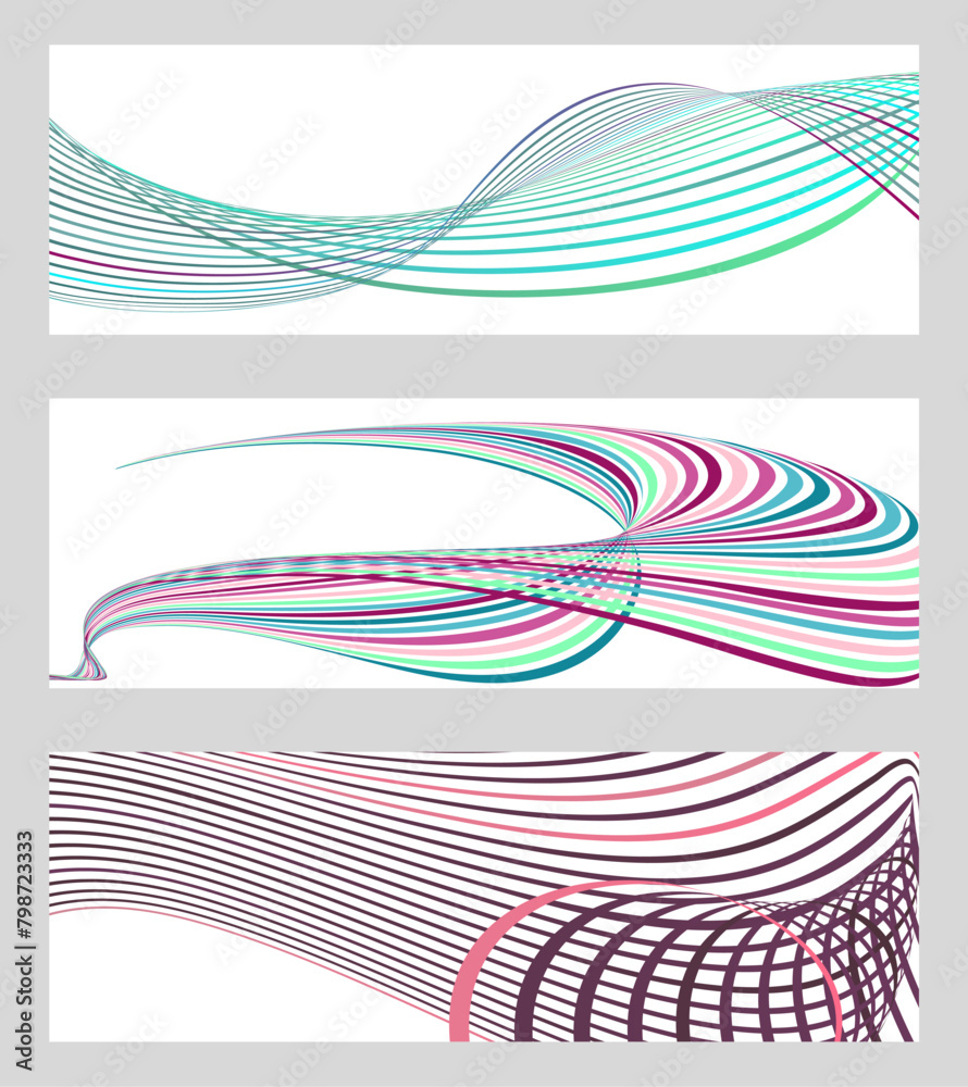 set of abstract backgrounds