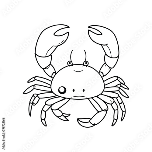 Seafood Crab Illustration, vector fresh Crab design	, black and white crab, crab black icon, 