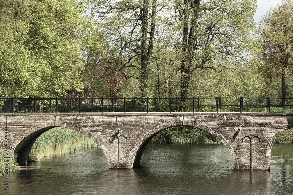 Fototapeta premium old stone bridge over the canal