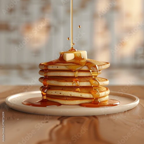 Fluffy Pancakes with Maple ...