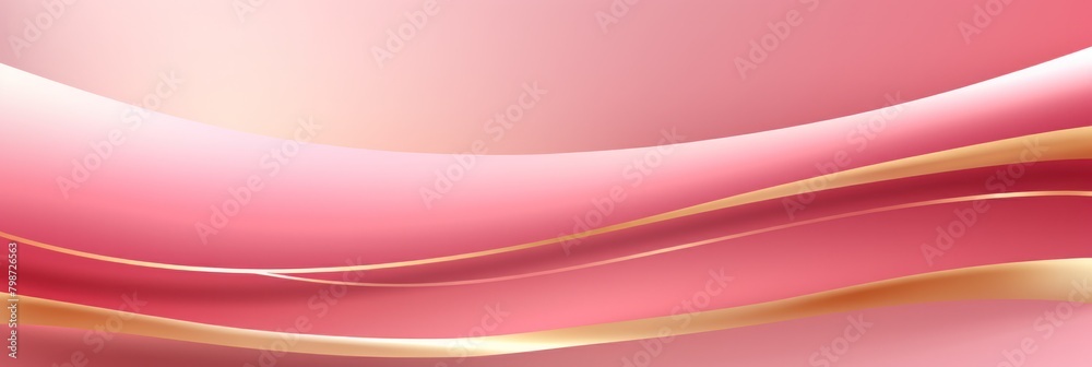 Luxury golden pink line background shades in 3d abstract