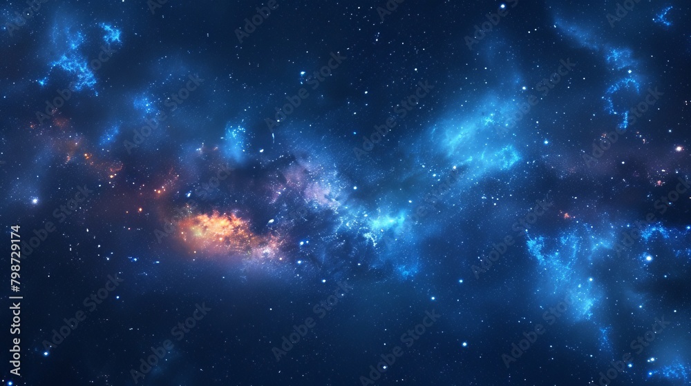 A view of night sky with stars. Space background. A view of night sky with stars. Space background.